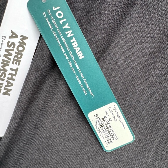 JOLYN Nancy One-Piece Swimsuit Black Size 42 NWT Cross Back Performance Swim - Picture 6 of 7